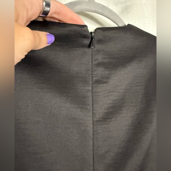 Cushnie Et Ochs V Neck Pleated Silk Wool Black Sleeveless High Low Peplum Top - Picture 10 of 12